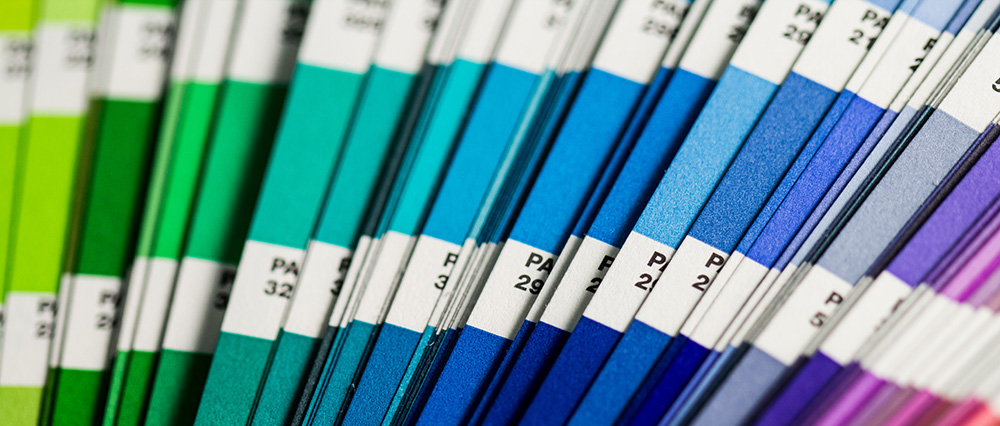Pallete de Cores a mostrar as diversas cores disponíveis
